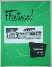 Brochure pieghevole rimorchio viaggio Fleetwood vintage anni 50 modello 35 40 44 personalizzata