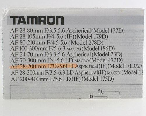Manuale istruzioni tamron - di,