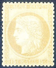 Cere con cifre grandi. 15 c. bistrot 1871.