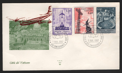 Fdc vaticano 1967 serie - vaticano,