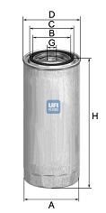 Filtro carburante ufi - filtro,