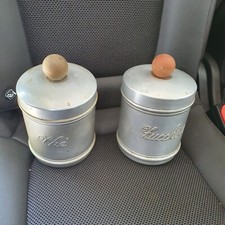 Old sugar tea jars - old,
