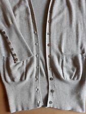 Morbido cardigan da donna grigio con tasche e bottoni in madreperla Zara Tg. M