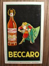 MAGA Cartolina pubblicitaria BECCARO ACQUI VINO VERMOUTH