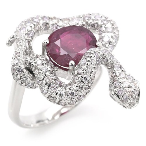 Anello serpente rubino non - anello,