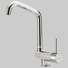 MISCELATORE LAVELLO CANNA RECLINABILE GIGLIO Cromo Rubinetteria Cucina