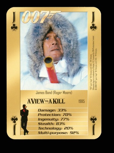 Playing card 007 bonds - x,