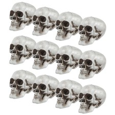  12 mini teschi di plastica - Miniature di teschi di Halloween per scherzi, bar,