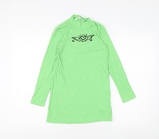 Abito H&M bambina verde collo