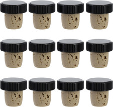 12 Tappi per Bottiglie Di Vino, Liquori, Olio O Aceto, Sughero Naturale/Plastica
