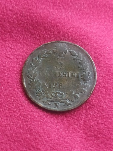 Moneta centesimi 1861 napoli - moneta, 5