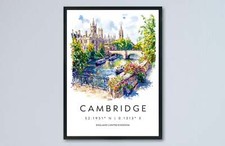 Poster acquerello Cambridge