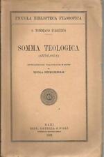 S.TOMMASO D'ACQUINO SOMMA TEOLOGICA ANTOLOGIA LATERZA 1937
