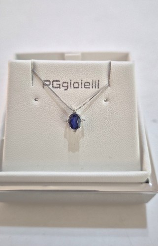 Collana punto luce zaffiro blu - punto,