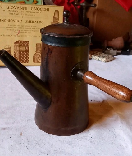 Cioccolatiera rame antica - cioccolatiera,