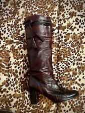 Stivali Donna Pelle  Vintage Chloe Marrone