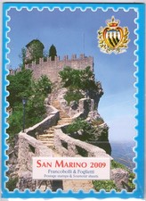 2009 San Marino, Libro Annuale Ufficiale di Emissioni Filateliche, Francobolli, Fogli - MNH