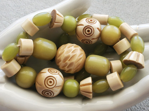 Collana perle celluloide - perle, in
