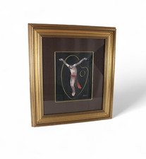 Dipinto Opera Umberto Verdirosi Cristo Arte Sacra Moderna Incorniciato e Firmato