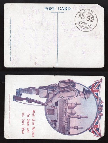 Cartolina natale 1917 militare - natale,