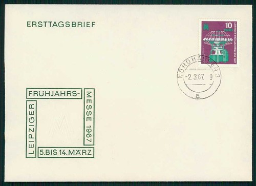 Ddr fdc 1967 fiera lipsia - ddr,