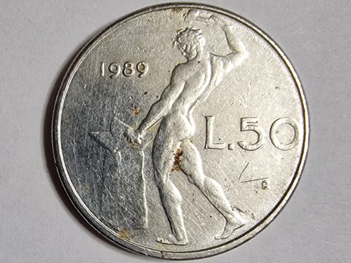 Moneta antica rara 50lire 1989 - antica,