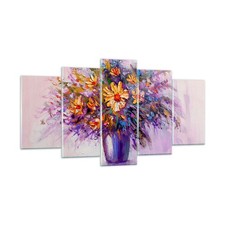 Quadro su Vetro 160x85cm fiori