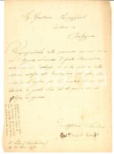 1872 LODI Lettera avv. Michele CAFFI all'editore ROMAGNOLI - AUTOGRAFO