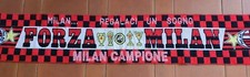 Sciarpa calcio ⚽️FORZA ?⚫️ MILAN CAMPIONE vintage COPPE stella tifosi ROSSONERI
