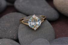 9ct oro giallo topazio azzurro - 9ct,