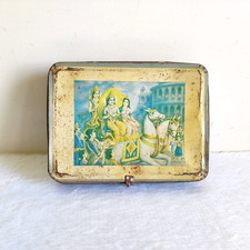 Vintage Dio RAM Divinità Sita Chariot Immagini Latta Scatola Vecchio Decorativi