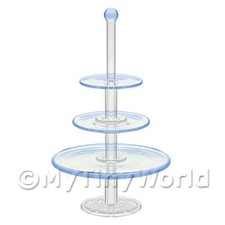 Porta Torta In Vetro Blu Fatta