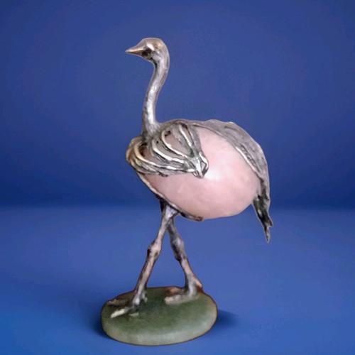 Scultura struzzo argento - scultura,