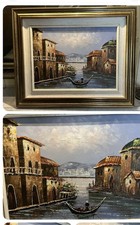 quadro dipinto a olio su tela paesaggio Venezia