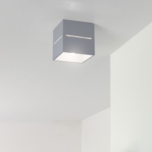 Faretto soffitto alu grigio - faretto,