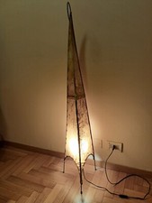 Goat skin lamp with Henna pattern. Hide is streched over a firm iron frame