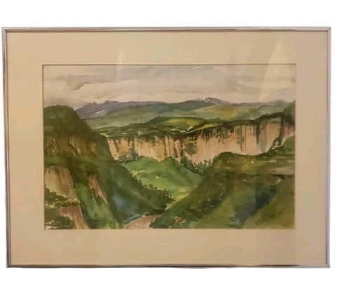 Dipinto paesaggio acquerello