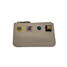 FENDI Portamonete Pelle Crema