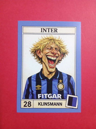 Figurina caricatura calciatori - figurina,