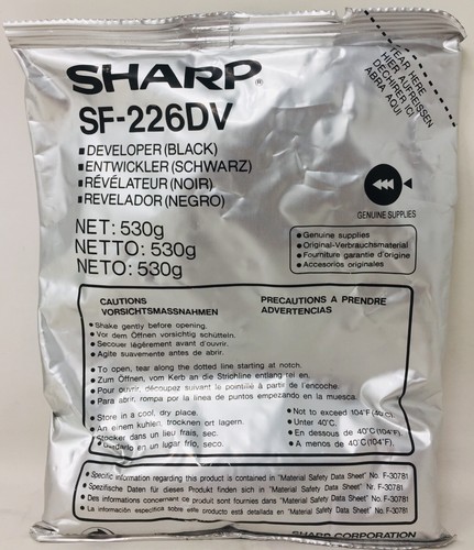 Sharp 226dv developer - sharp, sf-226dv