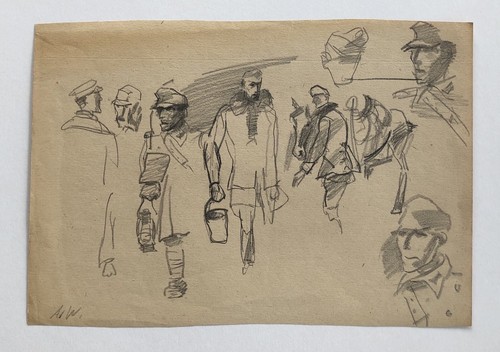Disegno schizzo matita soldati - disegno,