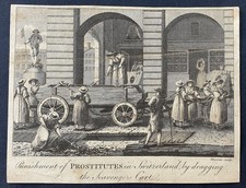 Stampa antica 1789 prostitute condannate svizzera zurigo acquaforte
