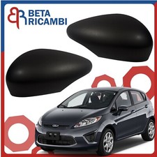 Calotte Specchietto Retrovisore Ford Fiesta VI 6 Nere Dx - Sx Coppia