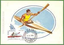 af3778 - ROMANIA - STORIA POSTALE - CARTOLINA MASSIMA - CANOTTAGGIO Olimpiadi 1965