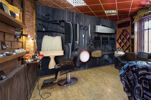 Barbiere negozio strumenti - 3d,