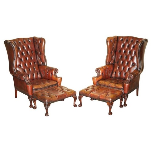 Coppia poltrone sgabelli - coppia,