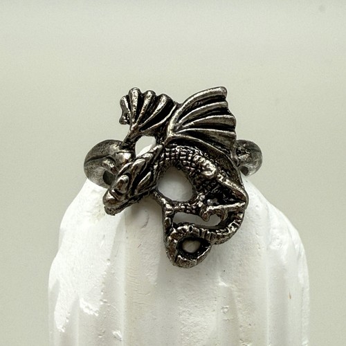 Anello drago argento aspetto - drago,