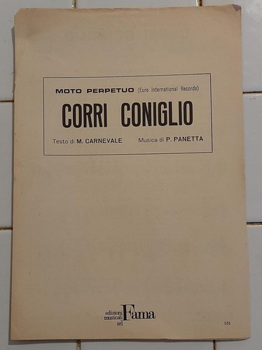 Spartito corri coniglio moto - spartito,