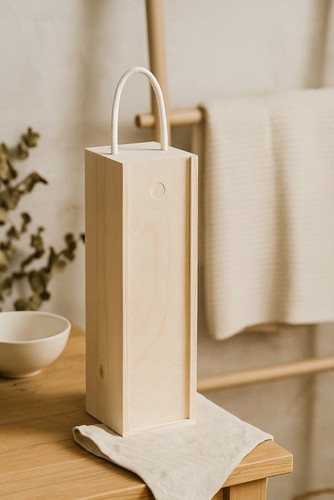 Scatola legno con - scatola, coperchio
