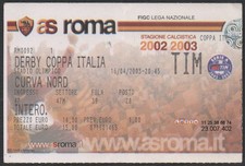 BIGLIETTO STADIO TICKET ROMA